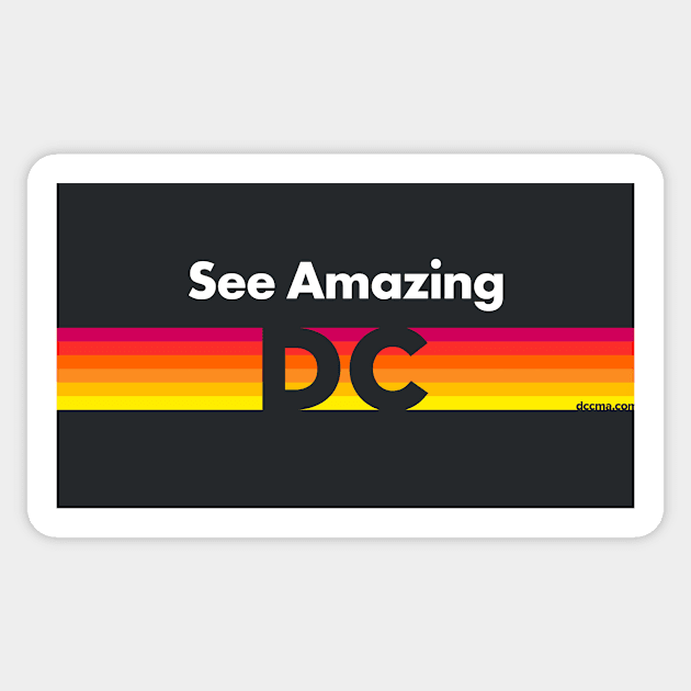 See Amazing DC - Sunset Sticker by DC CMA Store